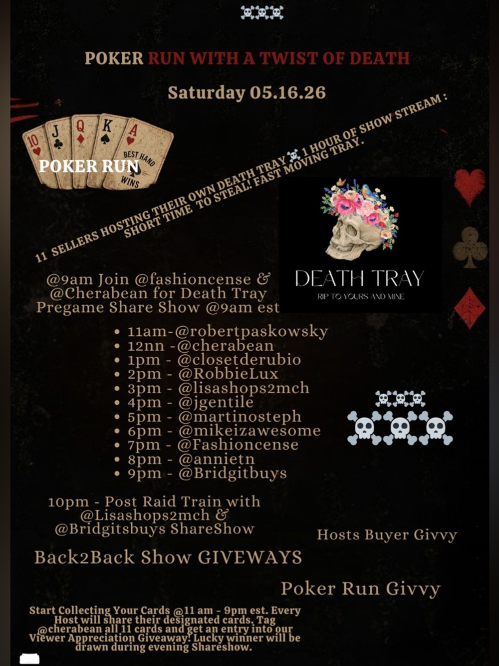 ♥️$10 START AUCTION POKER RUN♣️ RAID TRAIN ♠️ WITH TWIST OF 😈DEATH TRAY ♦️ - Picture 4 of 7
